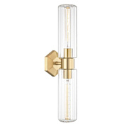 Hudson Valley Lighting Roebling 2 Light 24" Tall Wall Sconce Aged Brass