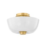 Hudson Valley Lighting Dove 15" Wide Semi-flush Bowl Ceiling Fixture Aged Brass