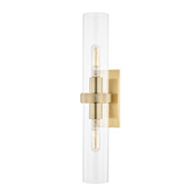 Hudson Valley Lighting Briggs 2 Light 23" Tall Wall Sconce Aged Brass