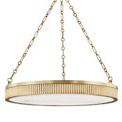 Hudson Valley Lighting Lynden 8 Light 30" Wide LED Drum Chandelier Aged Brass