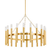 Hudson Valley Lighting Pali 20 Light 43" Wide Ring Chandelier Aged Brass