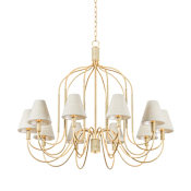 Hudson Valley Lighting Warrensburg 10 Light 44" Wide Chandelier Vintage Gold Leaf