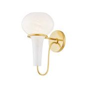 Hudson Valley Lighting Adams corner 13" Tall Wall Sconce Aged Brass