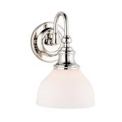 Hudson Valley Lighting Sutton Single Light 10" Tall Bathroom Sconce Polished Nickel