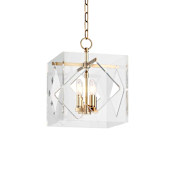 Hudson Valley Lighting Travis 4 Light 12" Wide Taper Candle Pendant Aged Brass
