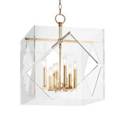 Hudson Valley Lighting Travis 8 Light 20" Wide Taper Candle Pendant Aged Brass