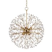 Hudson Valley Lighting Dunkirk 8 Light 20" Wide Crystal Globe Chandelier Aged Brass