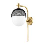 Hudson Valley Lighting Nyack 20" Tall Wall Sconce Aged Brass / Black