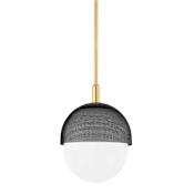 Hudson Valley Lighting Nyack 14" Wide Pendant Aged Brass / Black