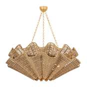 Hudson Valley Lighting Hayworth 8 Light 44" Wide Chandelier Vintage Gold Leaf