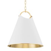 Hudson Valley Lighting Burnbay 18" Wide Pendant Aged Brass
