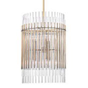 Hudson Valley Lighting Wallis 10 Light 21" Wide Pendant Aged Brass