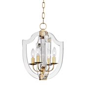 Hudson Valley Lighting Arietta 4 Light 13" Wide Taper Candle Pendant Aged Brass