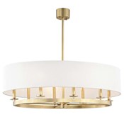 Hudson Valley Lighting Durham 8 Light 39" Wide Taper Candle Drum Chandelier Aged Brass