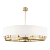 Hudson Valley Lighting Durham 10 Light 42" Wide Taper Candle Drum Chandelier Aged Brass