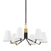 Hudson Valley Lighting Stanwyck 6 Light 32" Wide Chandelier Aged Brass / Distressed Bronze