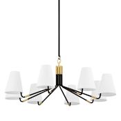 Hudson Valley Lighting Stanwyck 8 Light 40" Wide Chandelier Aged Brass / Distressed Bronze