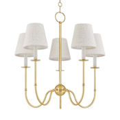 Hudson Valley Lighting Amina 5 Light 27" Wide Chandelier Aged Brass