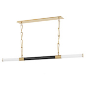 Hudson Valley Lighting Huntington 2 Light 60" Wide LED Linear Chandelier Aged Old Bronze