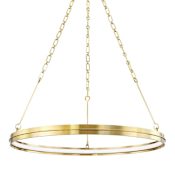 Hudson Valley Lighting Rosendale 28" Wide LED Ring Chandelier Aged Brass