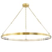 Hudson Valley Lighting Rosendale 42" Wide LED Ring Chandelier Aged Brass