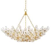 Hudson Valley Lighting Tulip 9 Light 40" Wide Semi-Flush Ceiling Fixture Gold Leaf