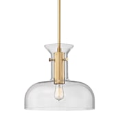 Hudson Valley Lighting Coffey Single Light 16" Wide Pendant Aged Brass