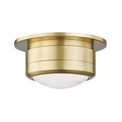 Hudson Valley Lighting Greenport 7" Wide LED Flush Mount Bowl Ceiling Fixture Aged Brass