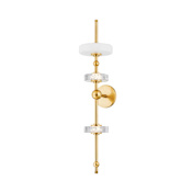 Hudson Valley Lighting Maynard 30" Tall LED Wall Sconce Aged Brass