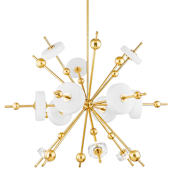 Hudson Valley Lighting Maynard 45" Wide LED Sputnik Chandelier Aged Brass