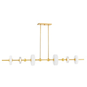 Hudson Valley Lighting Maynard 8" Wide LED Linear Pendant Aged Brass