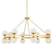 Hudson Valley Lighting Grafton 16 Light 46" Wide LED Chandelier Aged Brass