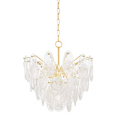 Hudson Valley Lighting Darcia 7 Light 24" Wide Waterfall Chandelier Aged Brass