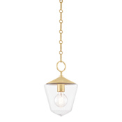 Hudson Valley Lighting Greene Single Light 8" Wide Mini Pendant Aged Brass