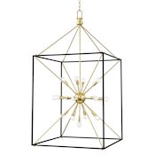 Hudson Valley Lighting Glendale 25 Light 27" Wide Sputnik Chandelier Aged Brass / Black
