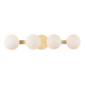 Hudson Valley Lighting Baird 4 Light 24" Wide LED Bathroom Vanity Light Aged Brass