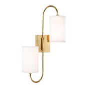 Hudson Valley Lighting Junius 2 Light 22" Tall Wall Sconce Aged Brass