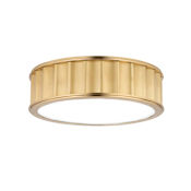 Hudson Valley Lighting Middlebury 2 Light 13" Wide Flush Mount Drum Ceiling Fixture Aged Brass