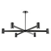 Hudson Valley Lighting Predock 6 Light 45" Wide LED Sputnik Chandelier Black Brass