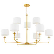 Hudson Valley Lighting Paramus 9 Light 48" Wide Chandelier Aged Brass