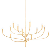 Hudson Valley Lighting Labra 12 Light 52" Wide Chandelier Vintage Gold Leaf