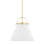 Hudson Valley Lighting Aldridge 27" Tall Pendant Aged Brass