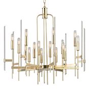 Hudson Valley Lighting Bari 16 Light 30" Wide Taper Candle Chandelier Aged Brass