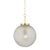 Hudson Valley Lighting Falls Mills 20" Wide Pendant Aged Brass