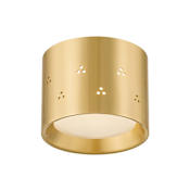 Hudson Valley Lighting Edisto 5" Wide LED Flush Mount Ceiling Fixture Aged Brass
