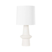 Hudson Valley Lighting Ramapo 32" Tall Accent Table Lamp Aged Brass / Pale Flax Ceramic