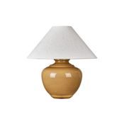 Hudson Valley Lighting French Ridge 24" Tall Vase Table Lamp with Textured Linen Shade Aged Brass / Ceramic Dijon Wash