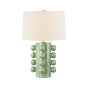 Hudson Valley Lighting Roselle 27" Tall Buffet Table Lamp Aged Brass / Ceramic Moss Crackle