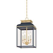 Hudson Valley Lighting Houghton 4 Light 13" Wide Taper Candle Pendant Aged Brass / Distressed Bronze