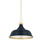 Hudson Valley Lighting Painted No. 1 4 Light 24" Wide Pendant Aged Brass / Distressed Bronze